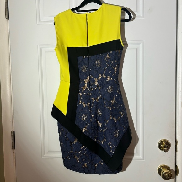 NWT BCBGMaxAzria Colorblock/Lace Cocktail Dress, Size 0 - Picture 7 of 14